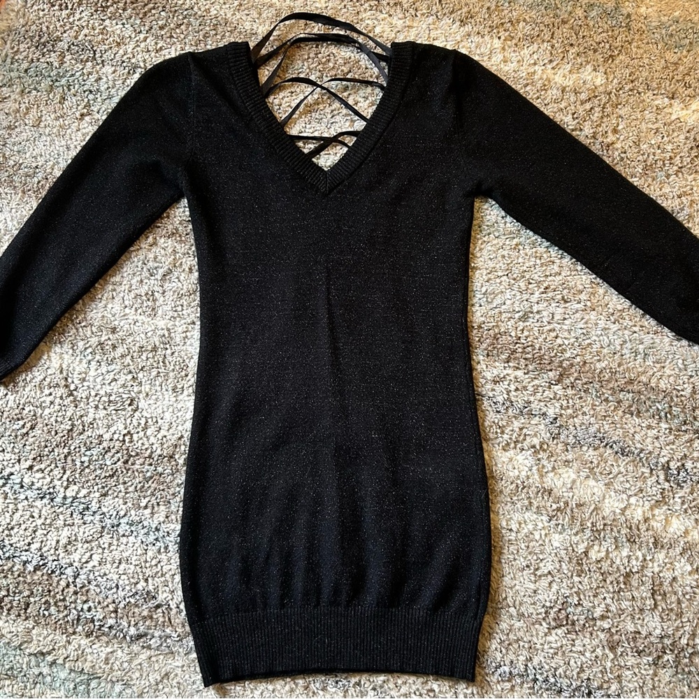 Bebe black shimmer top